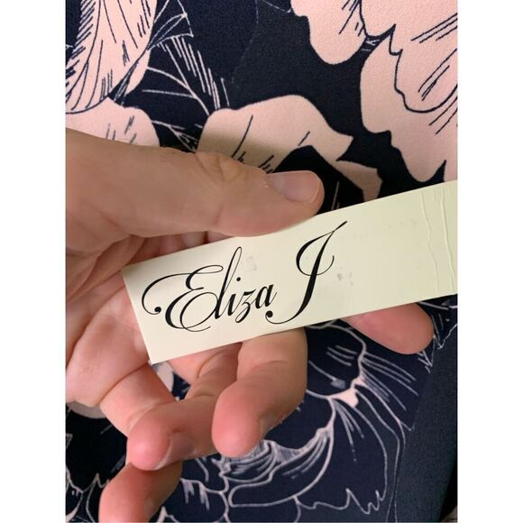 Eliza J floral dress navy women's size 8 NEW NWT - Picture 4 of 7